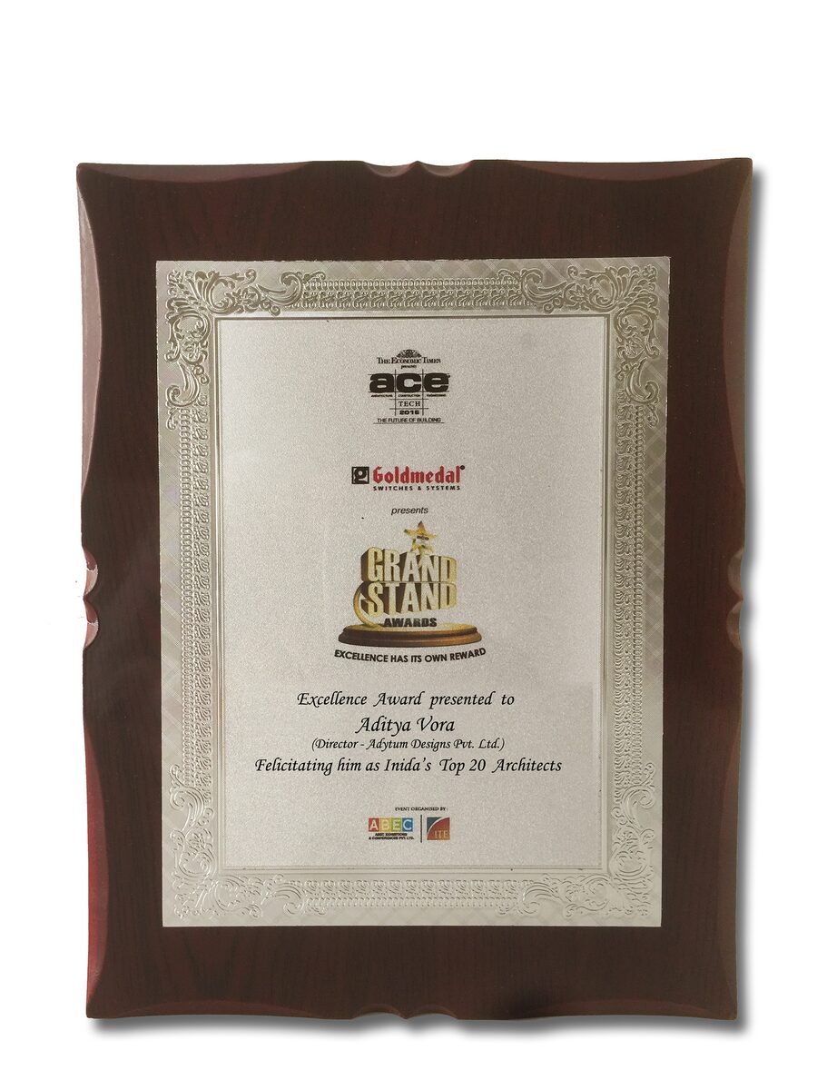 Grand Stand Awards, India's Top 20 Architects, 2015