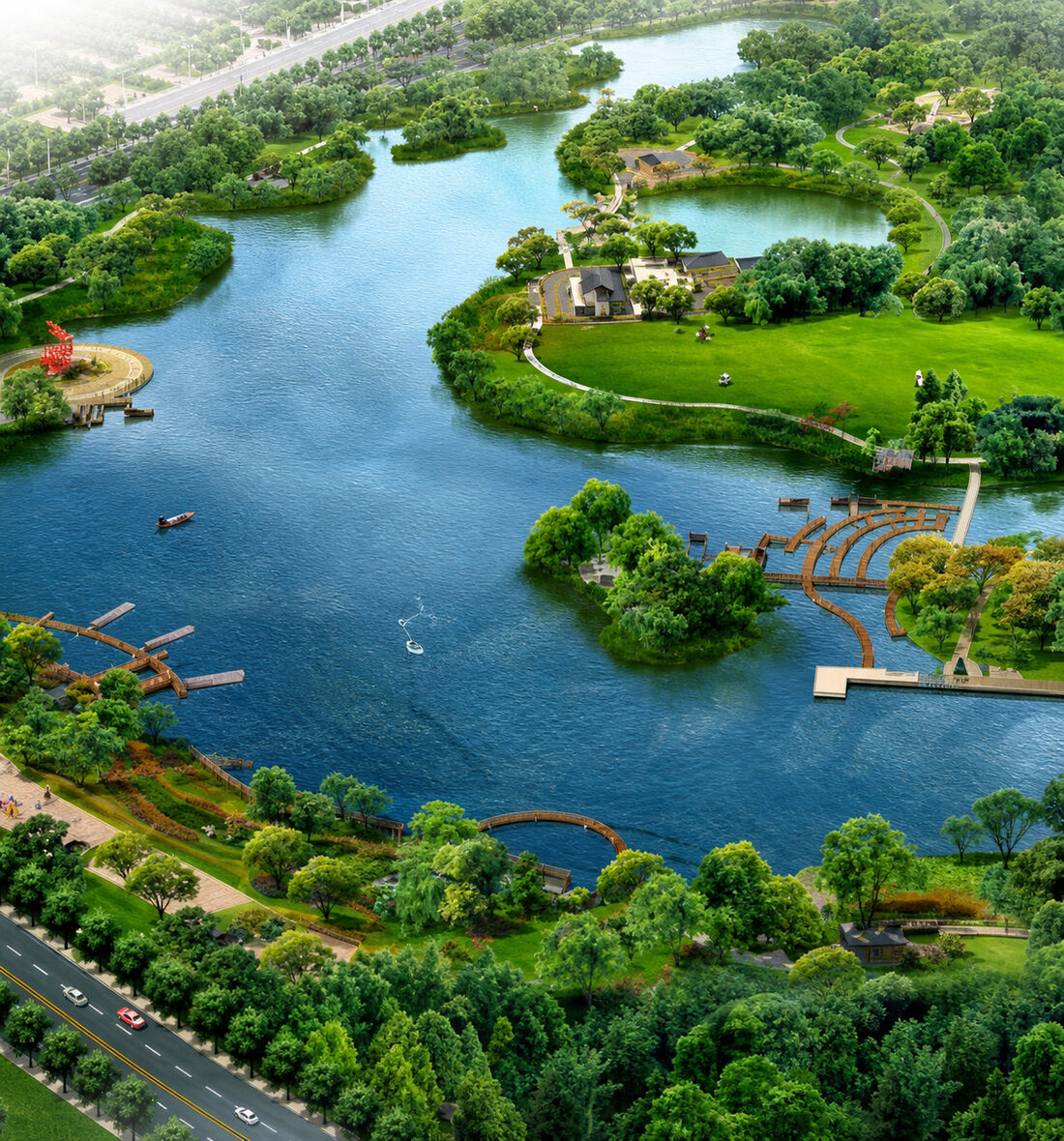 Landscape integrated with architecture